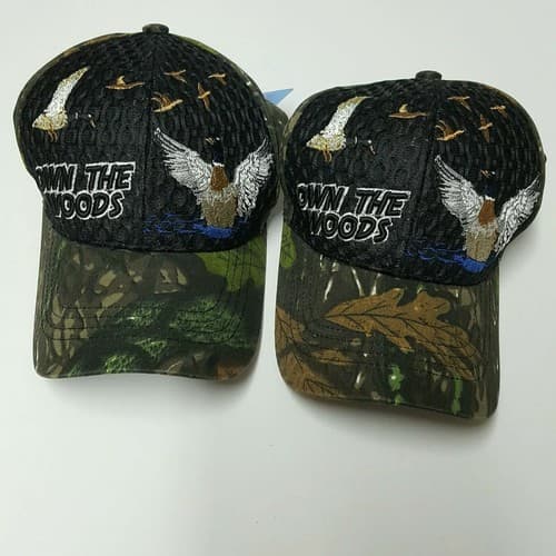 Hunters "Own The Woods" Hunting Ducks Camo Adjustable Baseball Cap Ball Hat C2 - Thumbnail 7