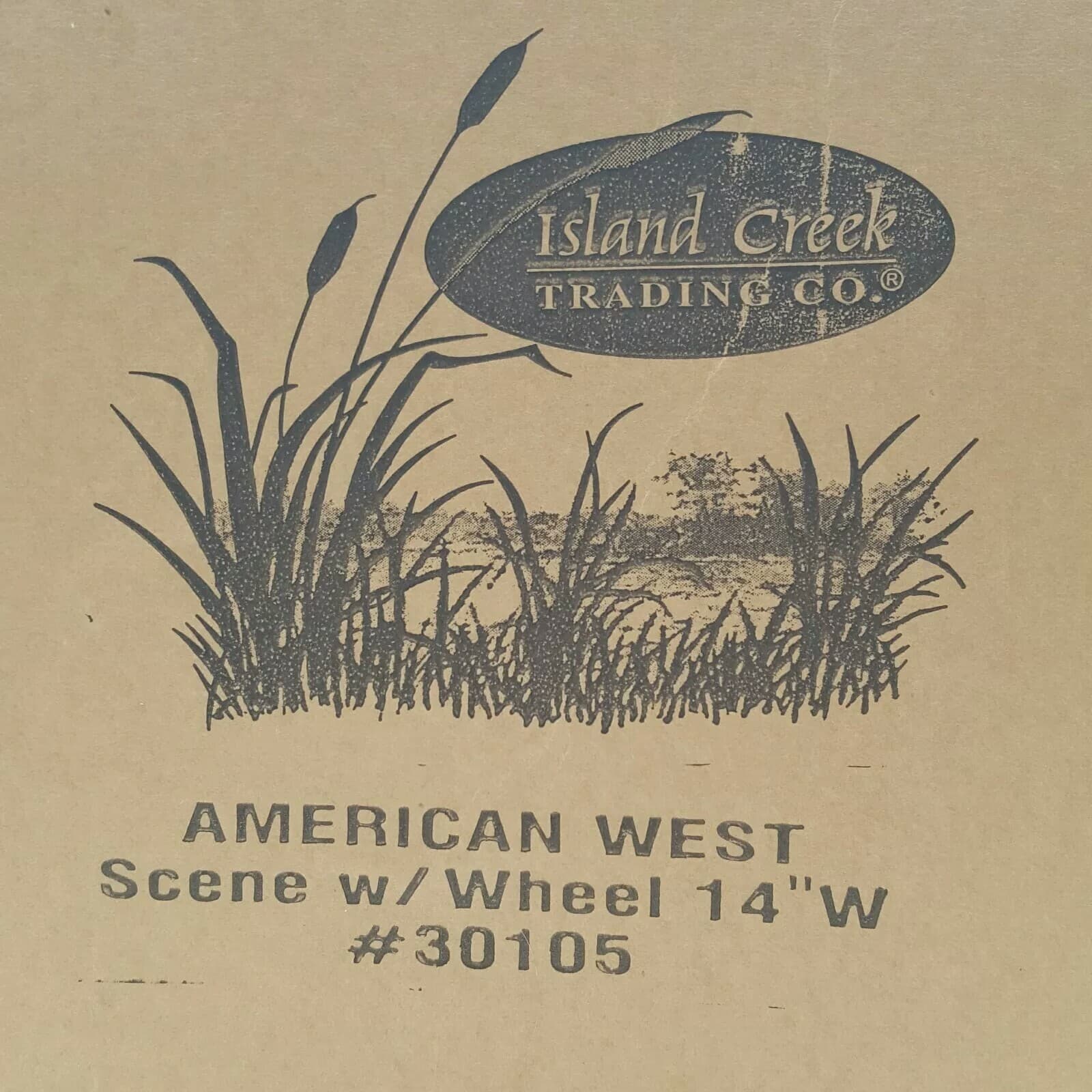 Island Creek Trading Co. American West Scene With Wheel 14" Wide Cowboy Western - Thumbnail 12