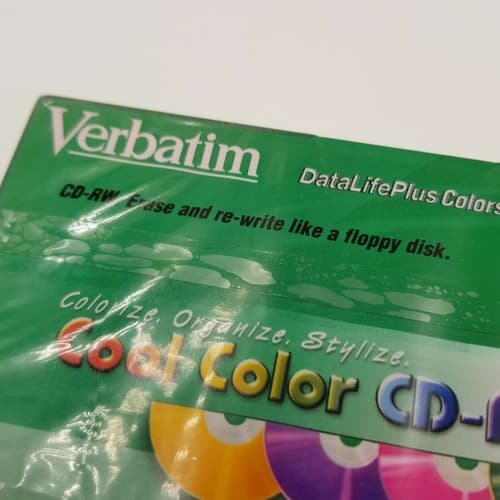 Verbatim NEW 20-Pack CD-RW 700MB 2X-4X DataLifePlus Cool Colors Slim Jewel Cases - Thumbnail 12