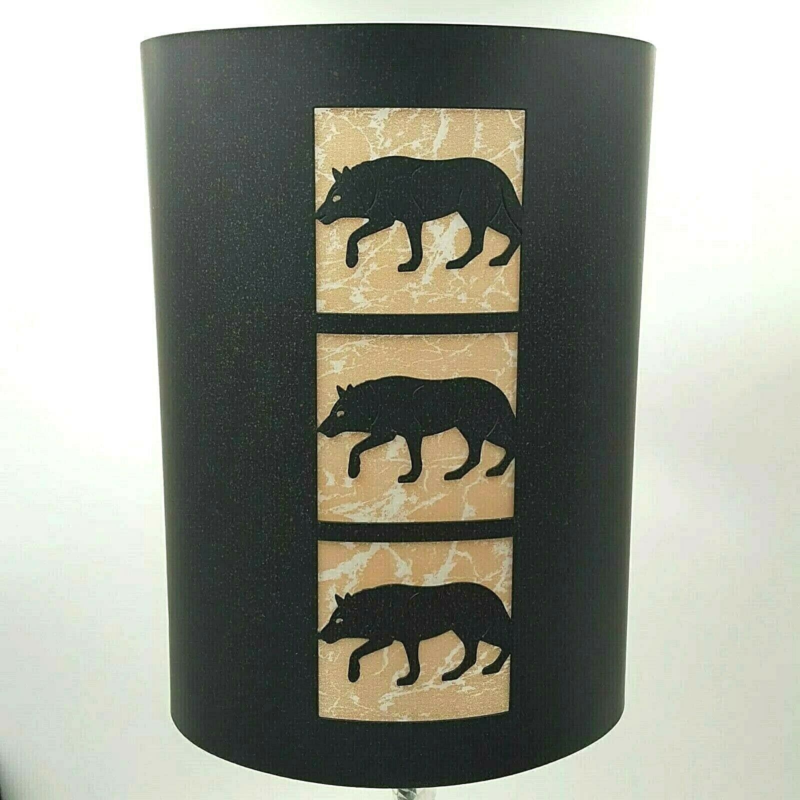 Lazart 26" Table Lamps Laser Cut With 3 Icons on shade Rust Finish 3 Variations - Thumbnail 3