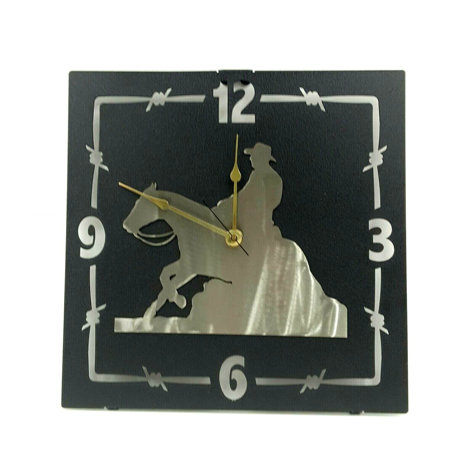 Rustic Western Reiner Wall Clock Home Accent Decor Metal Lazart Cabin Wildlife - Thumbnail 12