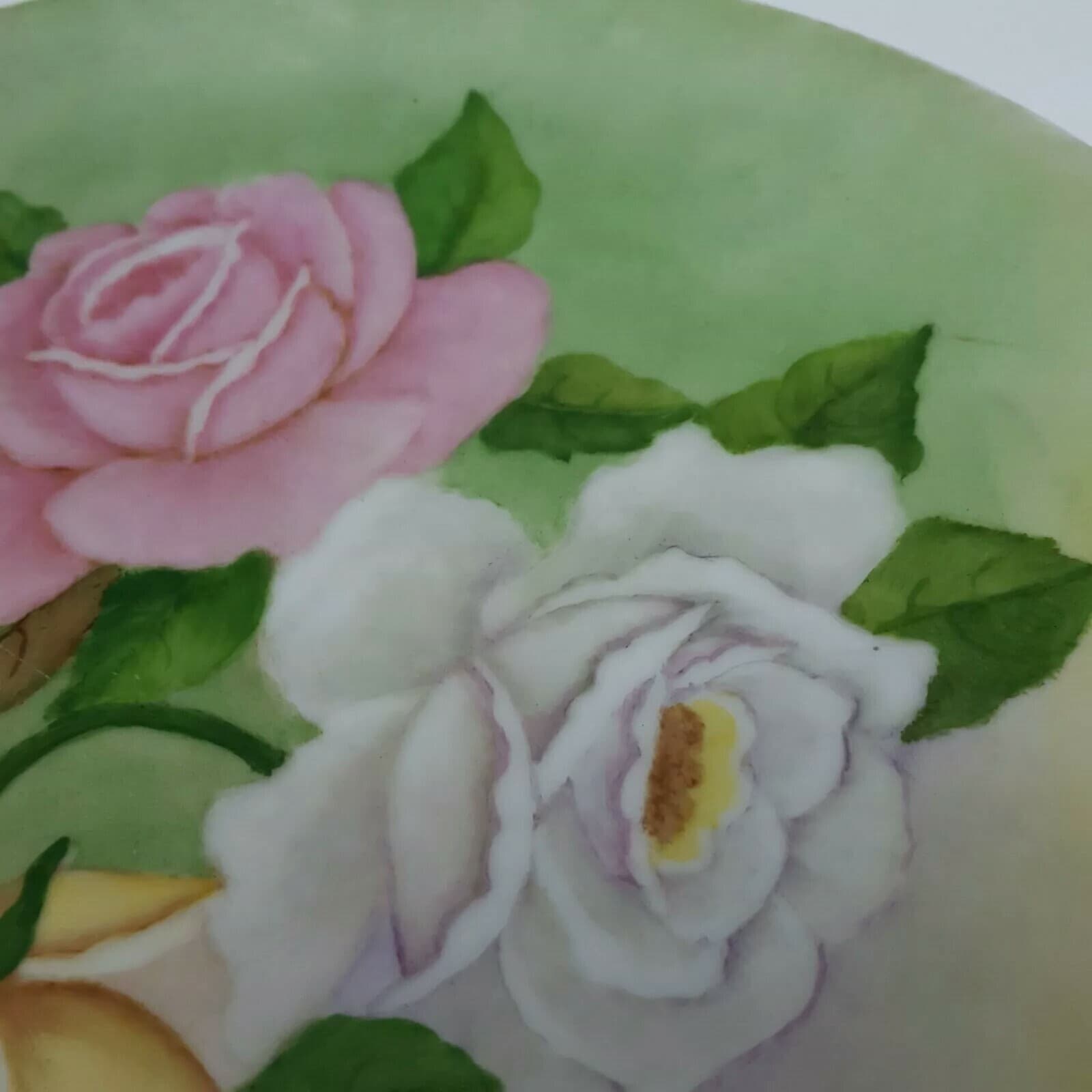 Porzellanfabrik Arzberg Bayern Collector Plate Flowers Roses Collectible 1953 C3 - Thumbnail 7