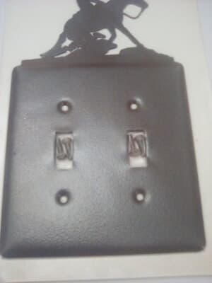 Horse Cowboy Double Light Switch Cover Plate Western Rustic Cabin Decor New - Thumbnail 4