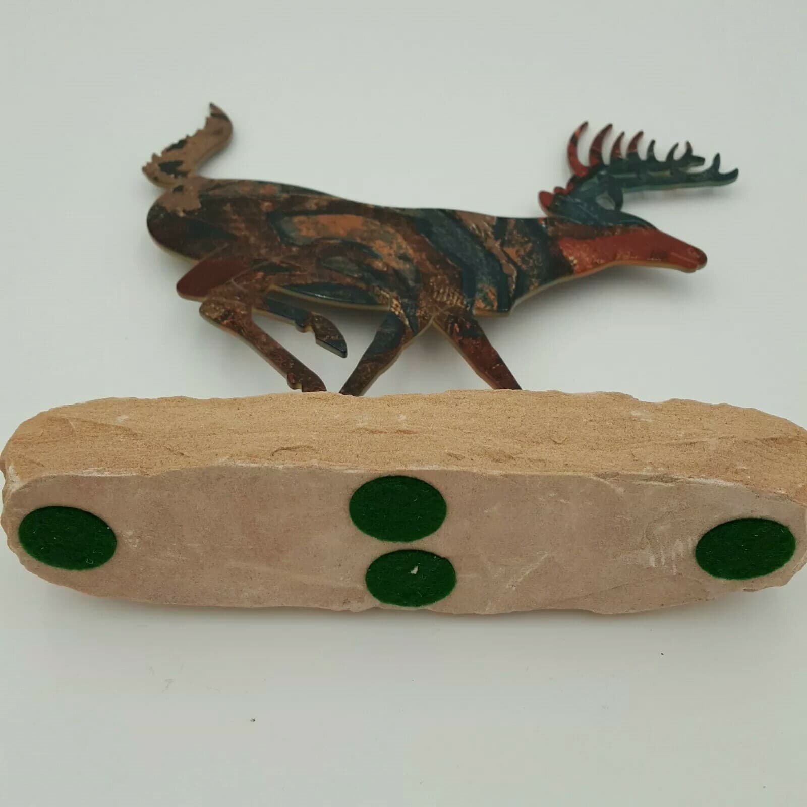 Running Metal Deer Rock Home Decor Statue Cabin Lodge Hunting Ranch House Camo - Thumbnail 11