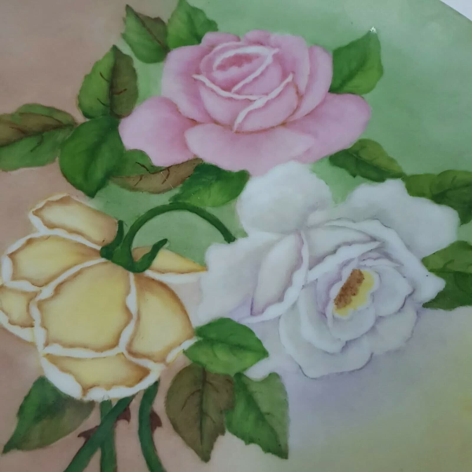 Porzellanfabrik Arzberg Bayern Collector Plate Flowers Roses Collectible 1953 C3 - Thumbnail 8