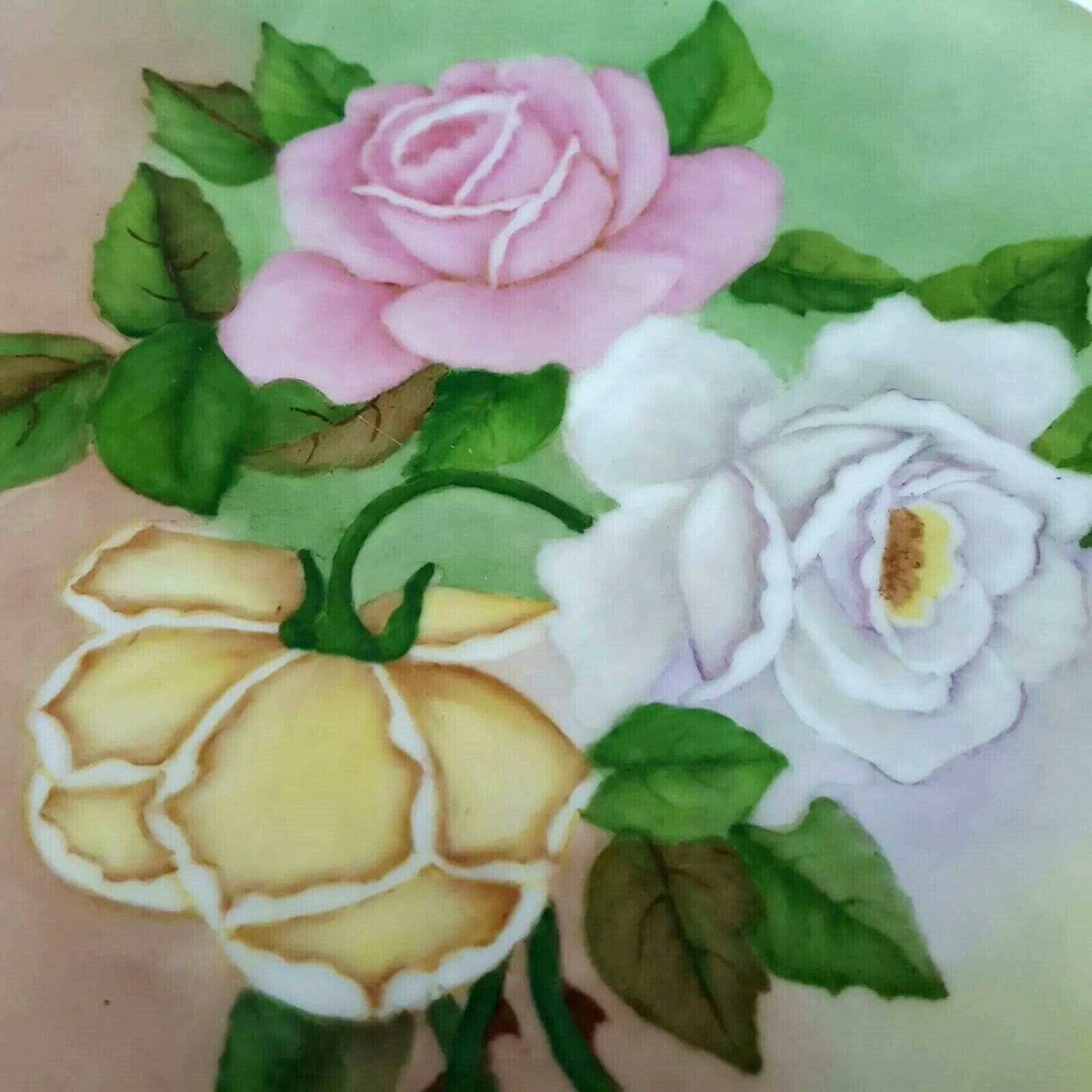 Porzellanfabrik Arzberg Bayern Collector Plate Flowers Roses Collectible 1953 C3 - Thumbnail 5