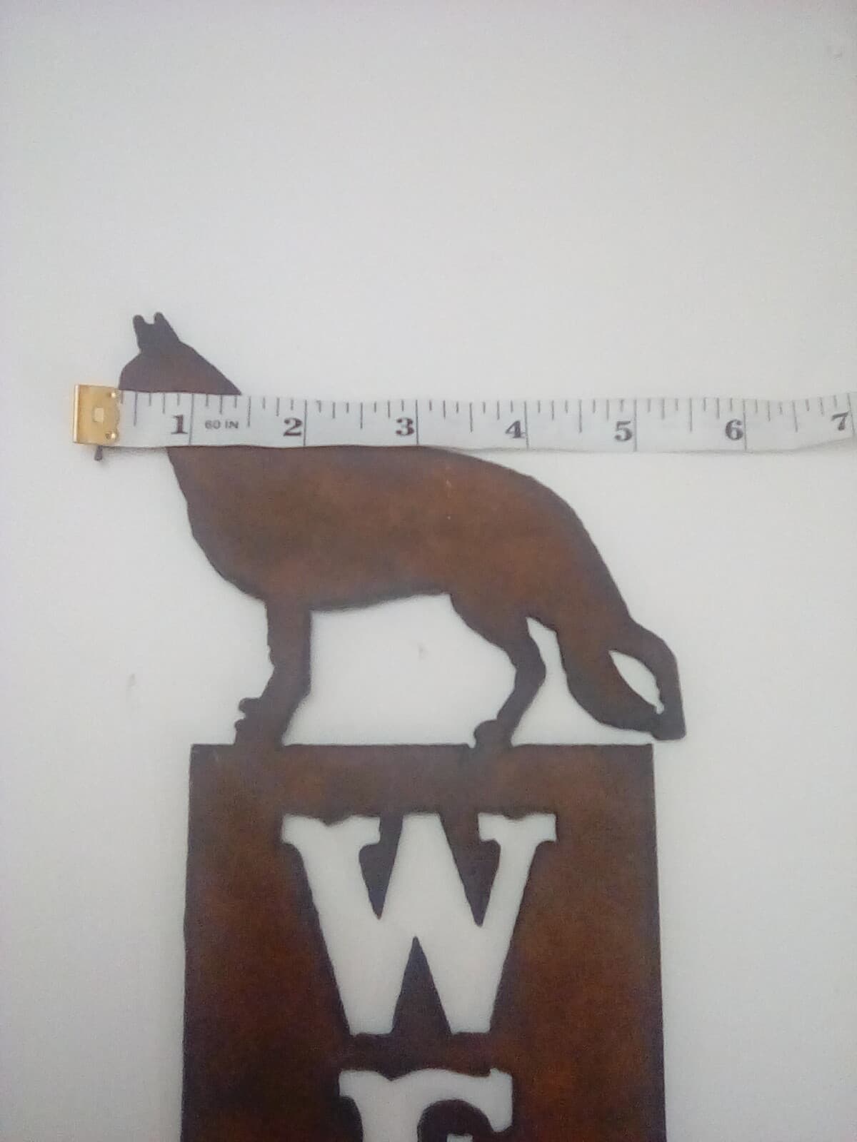 Dog Animal Welcome Sign Metal Brown Wall Porch Decor Western Rustic Collie? - Thumbnail 8