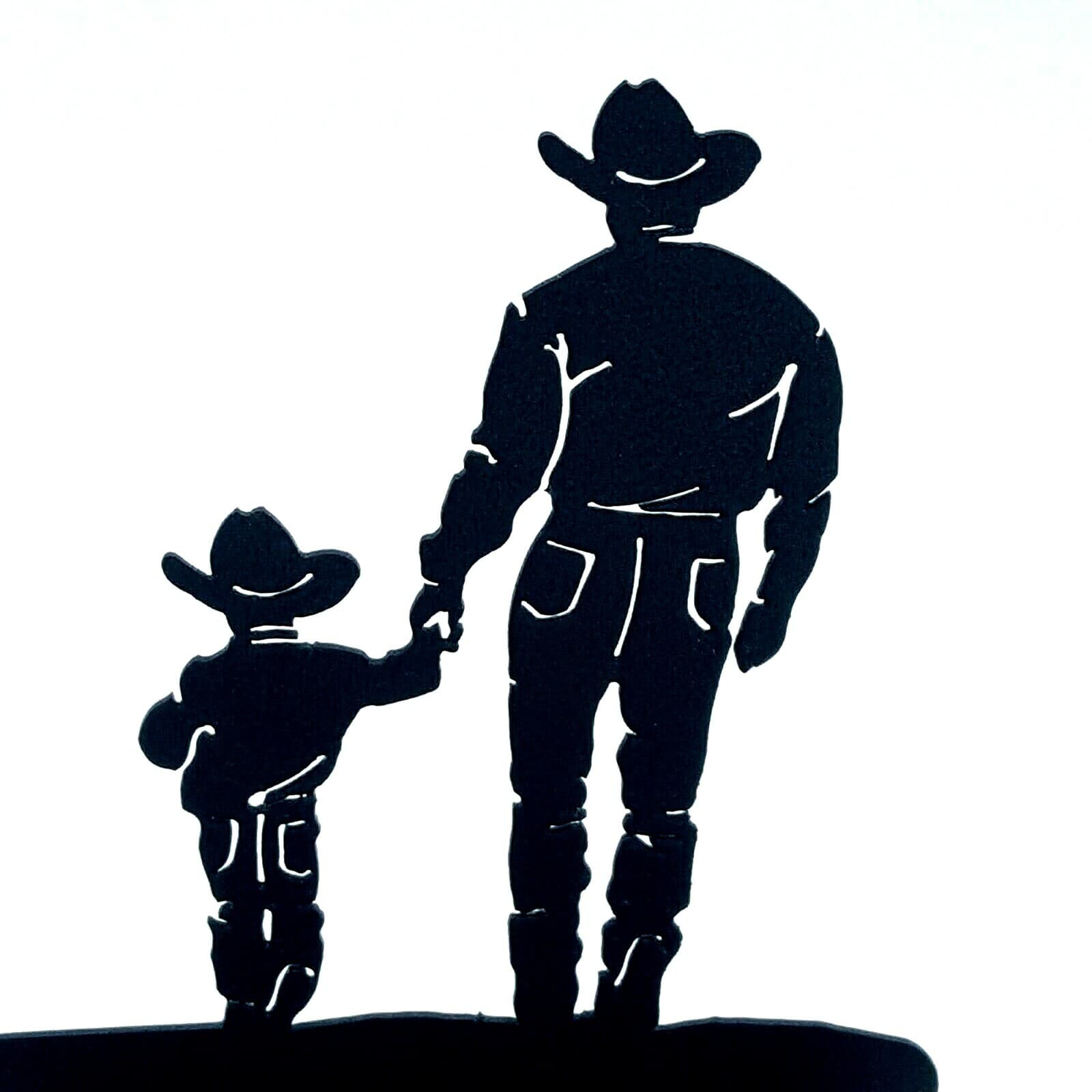 Gift Rustic Decor Father Son Candle Holder Cowboys Love Memories - Thumbnail 11