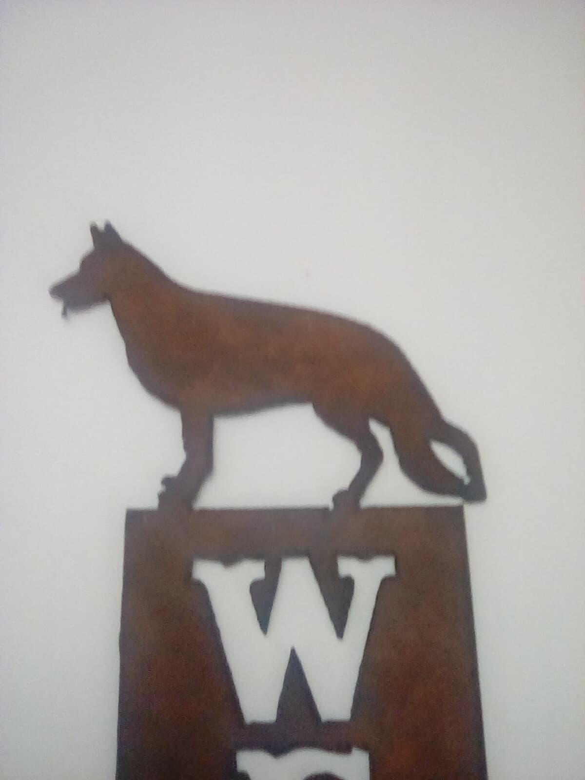 Dog Animal Welcome Sign Metal Brown Wall Porch Decor Western Rustic Collie? - Thumbnail 3