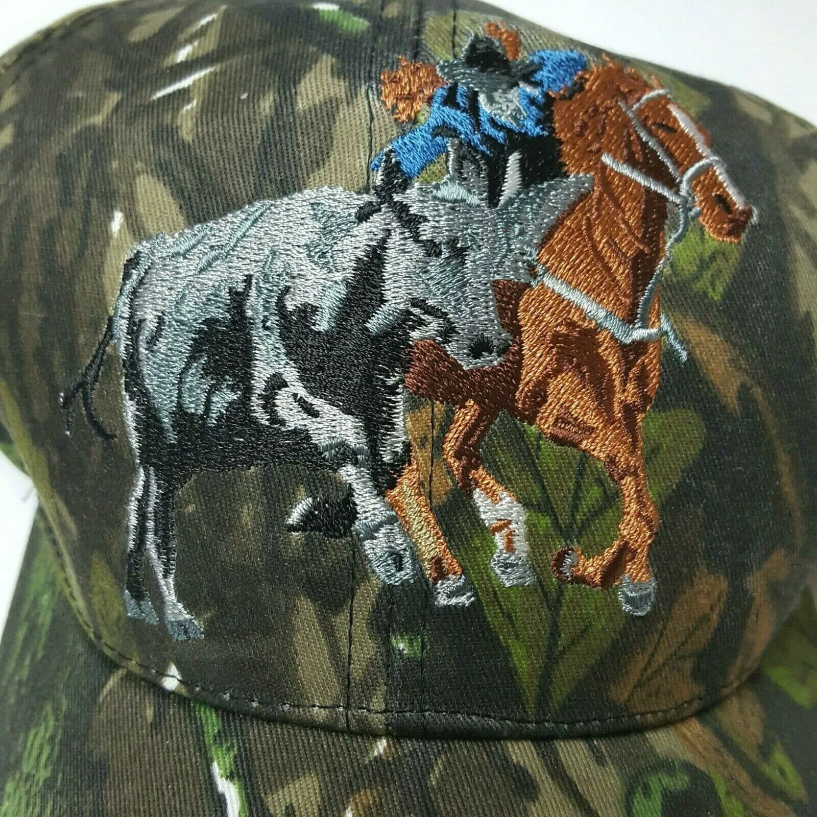 Cowboy Rodeo Native Pride Roper Ranch Horses Adjustable Baseball Cap Ball Hat C3 - Thumbnail 7