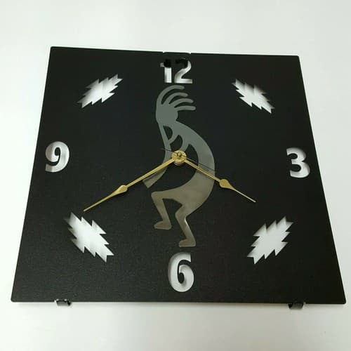 KoKo Rustic Western Wall Clock Home Accent Decor Metal Lazart Cabin Lodge Ranch - Thumbnail 2