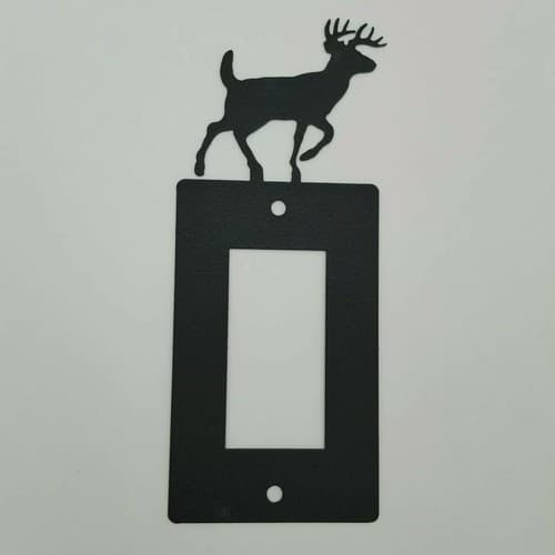 Wildlife Deer Elk Black Outlet Covers Switch Plates Toggle Country Western Cabin - Thumbnail 4