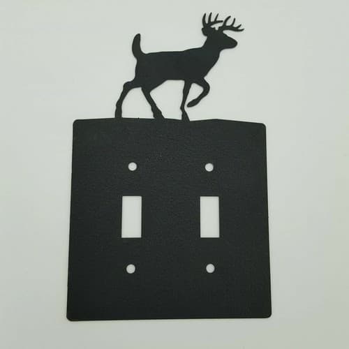 Wildlife Deer Elk Black Outlet Covers Switch Plates Toggle Country Western Cabin - Thumbnail 7