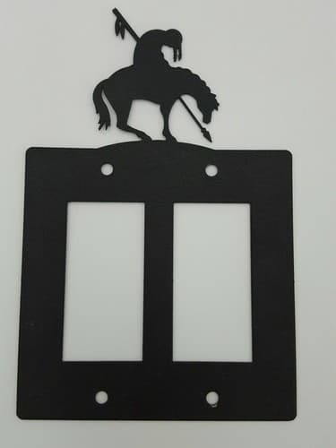 End Of The Trail Black Outlet Covers Switch Plates Toggle Country Western Cabin - Thumbnail 4