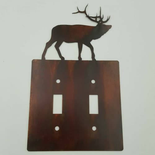 Wildlife Elk Black Outlet Covers Switch Plates Toggle Country Western Cabin - Thumbnail 6