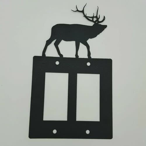 Wildlife Elk Black Outlet Covers Switch Plates Toggle Country Western Cabin - Thumbnail 7