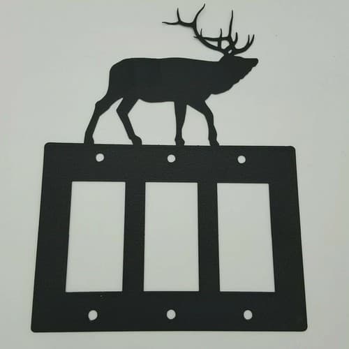 Wildlife Elk Black Outlet Covers Switch Plates Toggle Country Western Cabin - Thumbnail 10