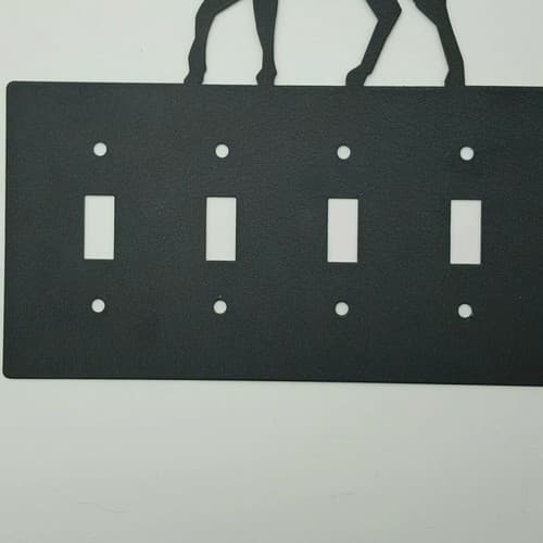Wildlife Elk Black Quadruplet Switch Toggle Plates Country Western Cabin Lodge - Thumbnail 8