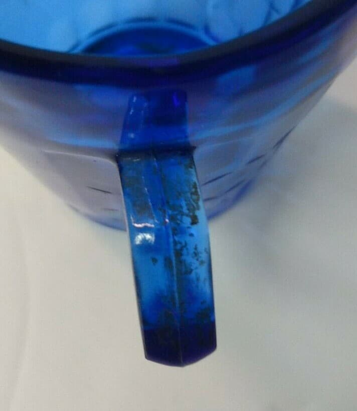 Vintage 1930's Shirley Temple Cobalt Blue Depression Glass Creamer Pitcher - Thumbnail 4