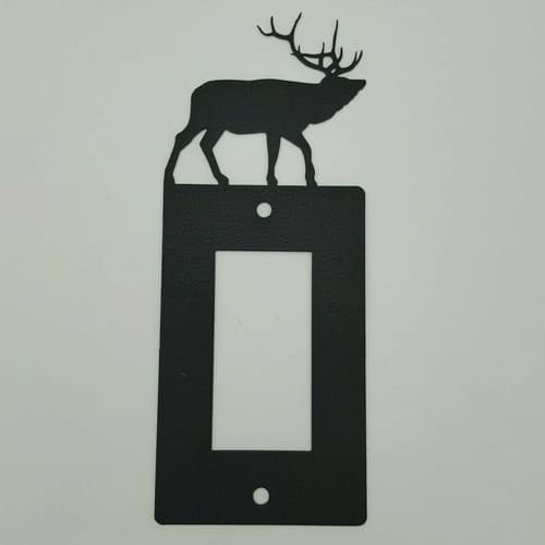 Wildlife Elk Black Outlet Covers Switch Plates Toggle Country Western Cabin - Thumbnail 3