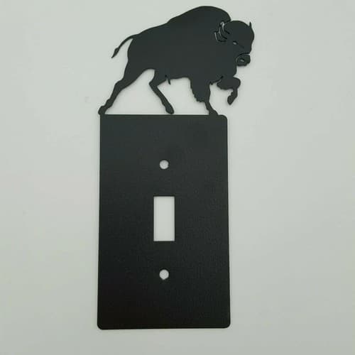 Wildlife Buffalo Black Outlet Covers Switch Plates Toggle Country Western Cabin - Thumbnail 3