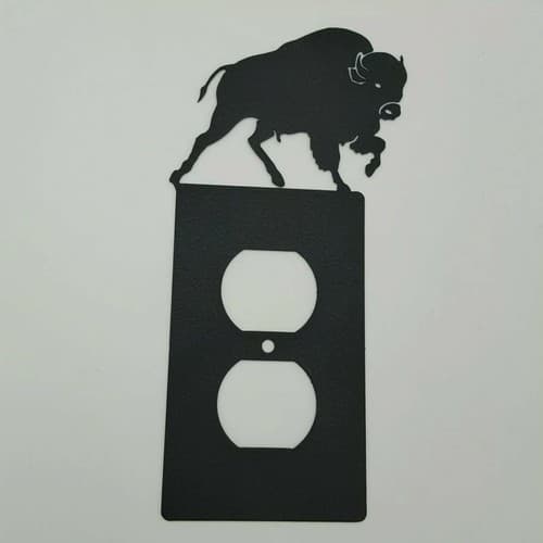 Wildlife Buffalo Black Outlet Covers Switch Plates Toggle Country Western Cabin - Thumbnail 4