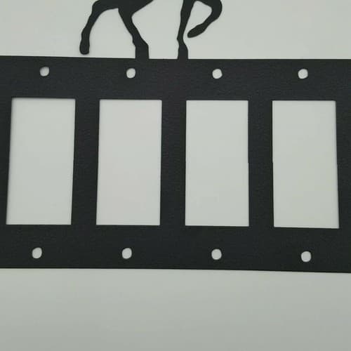 Wildlife Deer Elk Black Quadruplet Switch Toggle Plates Country Western Cabin - Thumbnail 10