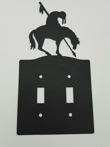 End Of The Trail Black Outlet Covers Switch Plates Toggle Country Western Cabin - Thumbnail 7