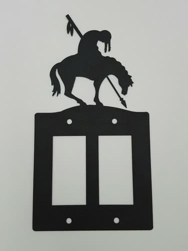 End Of The Trail Black Outlet Covers Switch Plates Toggle Country Western Cabin - Thumbnail 5