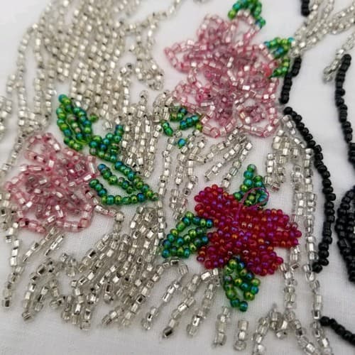 Hand Crafted Bead Work Horse Pink Flowers Beading Beaded Hand Made Craft - Thumbnail 4
