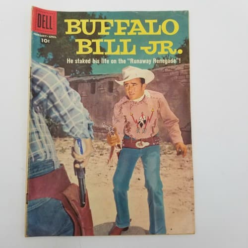 Vintage Buffalo Bill Jr. Comic Book (3) Lot Bundle 1958 DELL No. 865, 742 Renega - Thumbnail 8