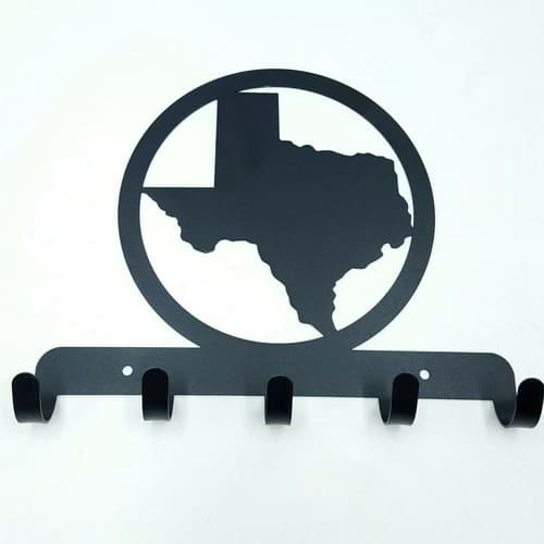 Metal Black Key Letter Holders With 5 Hooks Home Decor Wall Mounted Western - Thumbnail 4