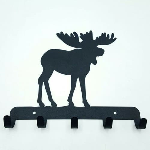 Metal Black Key Letter Holders With 5 Hooks Home Decor Wall Mounted Western - Thumbnail 9