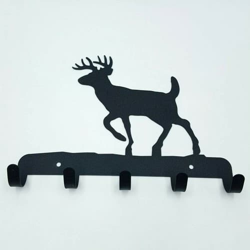 Metal Black Key Letter Holders With 5 Hooks Home Decor Wall Mounted Western - Thumbnail 7