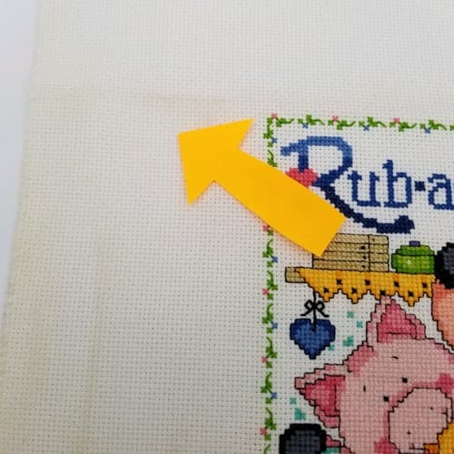 Hand Crafted Cross Stitch Bath Pigs Bathroom Decor Needlework Rub A Dub Suds - Thumbnail 11