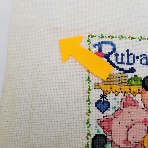 Hand Crafted Cross Stitch Bath Pigs Bathroom Decor Needlework Rub A Dub Suds - Thumbnail 12