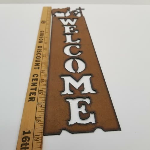 Soldier Kneeling Welcome Sign Metal Female Army Navy Military Veteran Wall Decor - Thumbnail 5