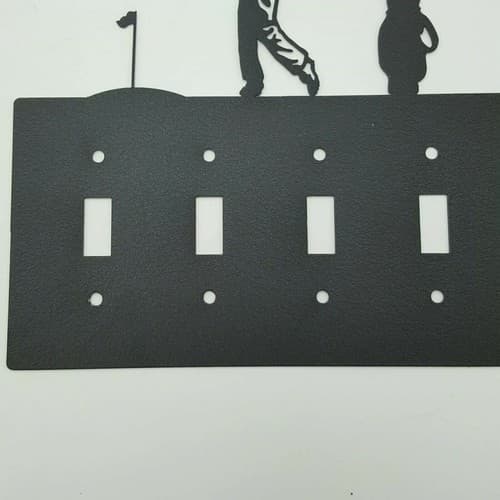 Golf Golfer Golfing Swing Men Quadruplet Switch & Toggle Plates Sport Design - Thumbnail 8
