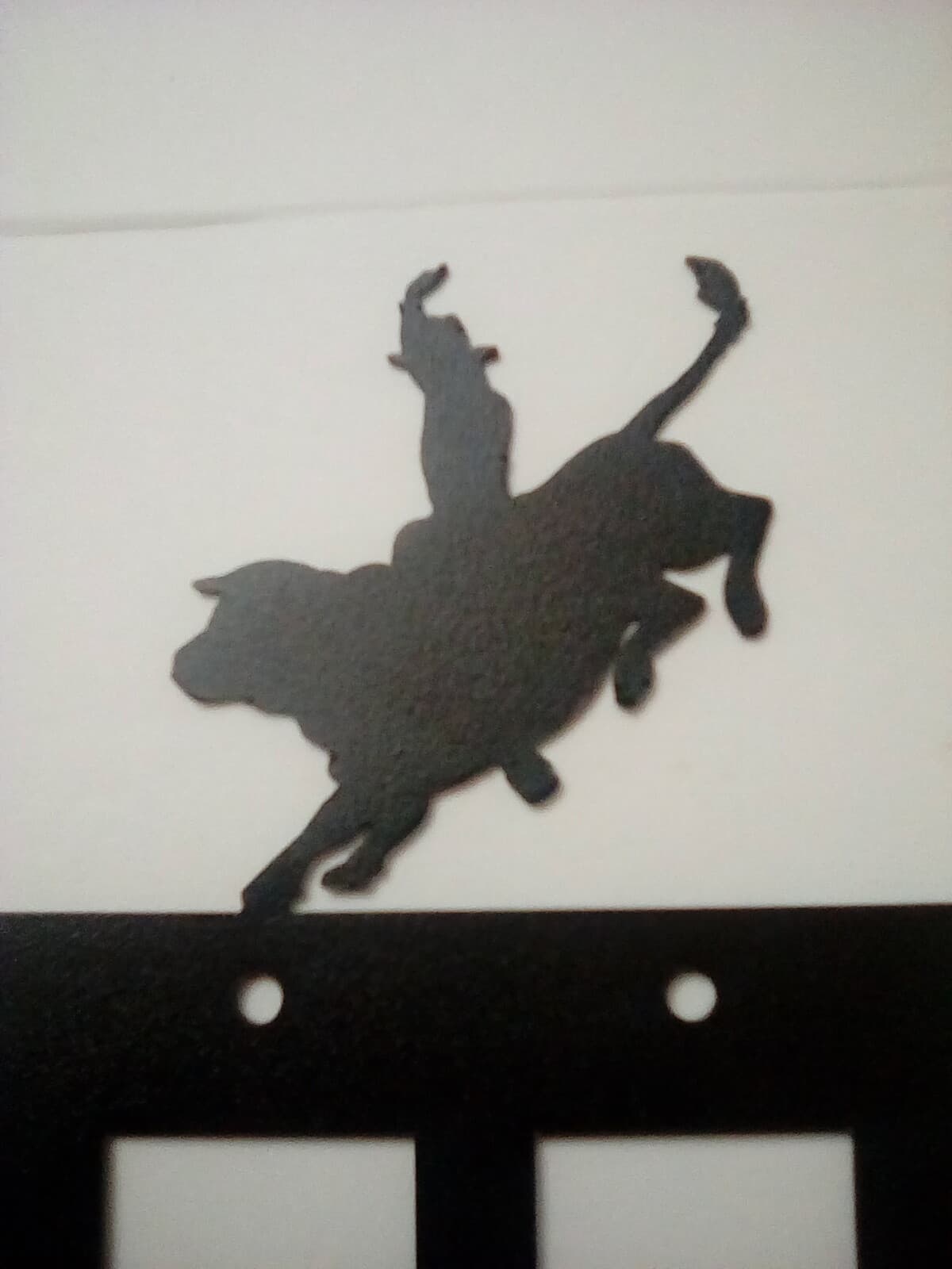 Toggle Plate Cover Cowboy Bull Riding Rodeo County Ranch Lodge Cabin Metal - Thumbnail 3