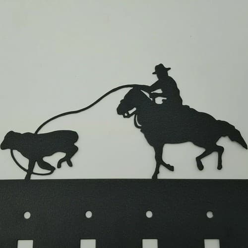 Cowboy Roping Calf Black Quadruplet Switch & Toggle Plates Country Western Cabin - Thumbnail 9