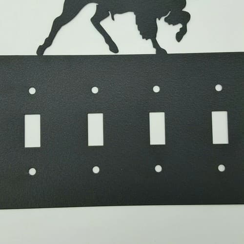 Wildlife Buffalo Black Quadruplet Switch & Toggle Plates Country Western Cabin - Thumbnail 8