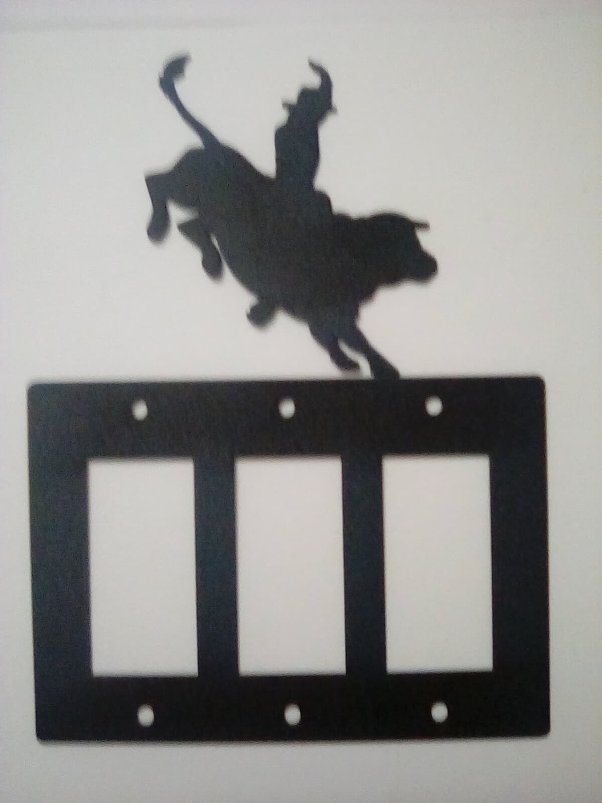 Toggle Outlet Cover Cowboy Bull Riding Rodeo Country Metal Farm Ranch Lodge - Thumbnail 5