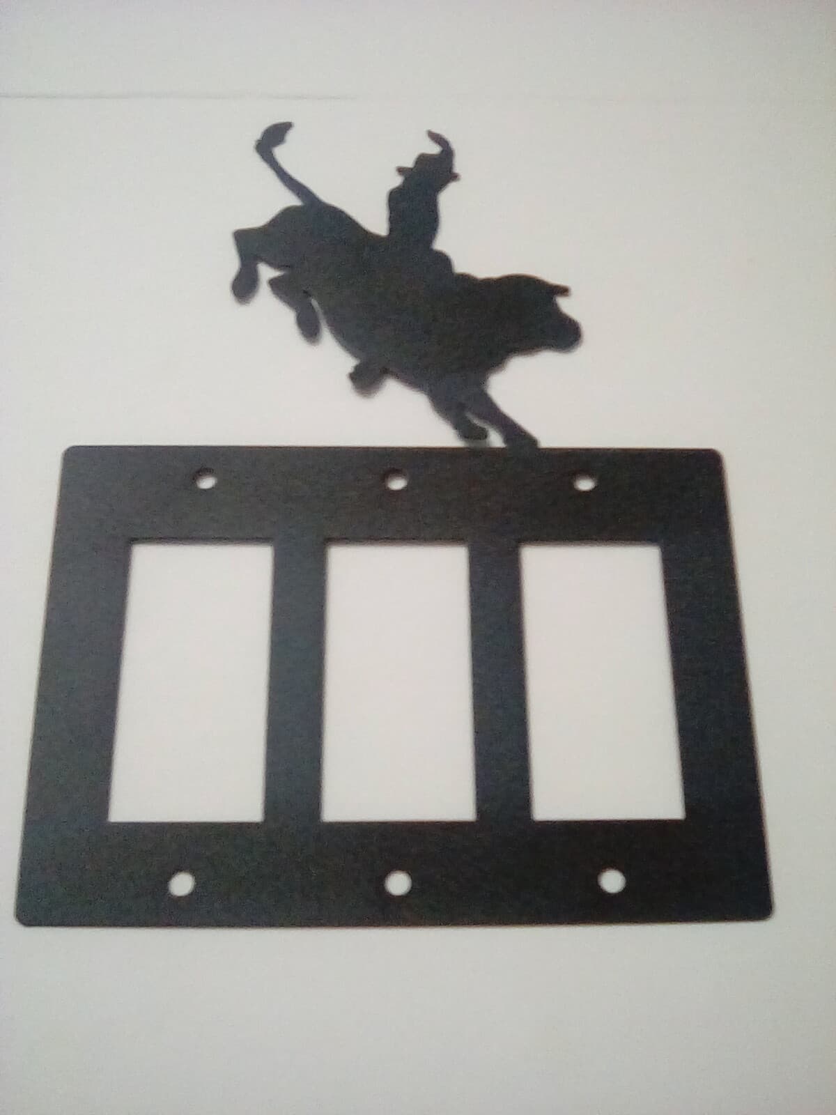 Toggle Outlet Cover Cowboy Bull Riding Rodeo Country Metal Farm Ranch Lodge - Thumbnail 6