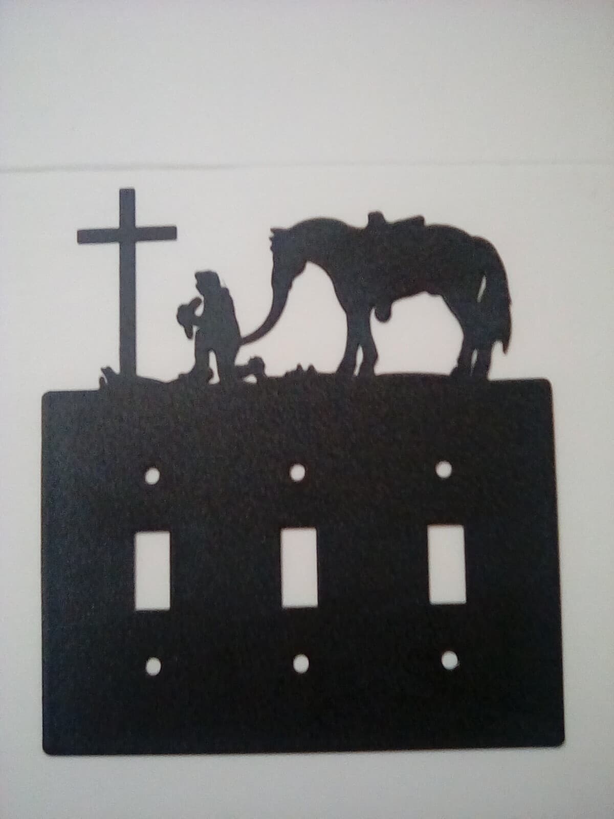 Switch Plate Covers Cowboy Horse Kneeling Praying Cross Country Ranch Cabin - Thumbnail 5