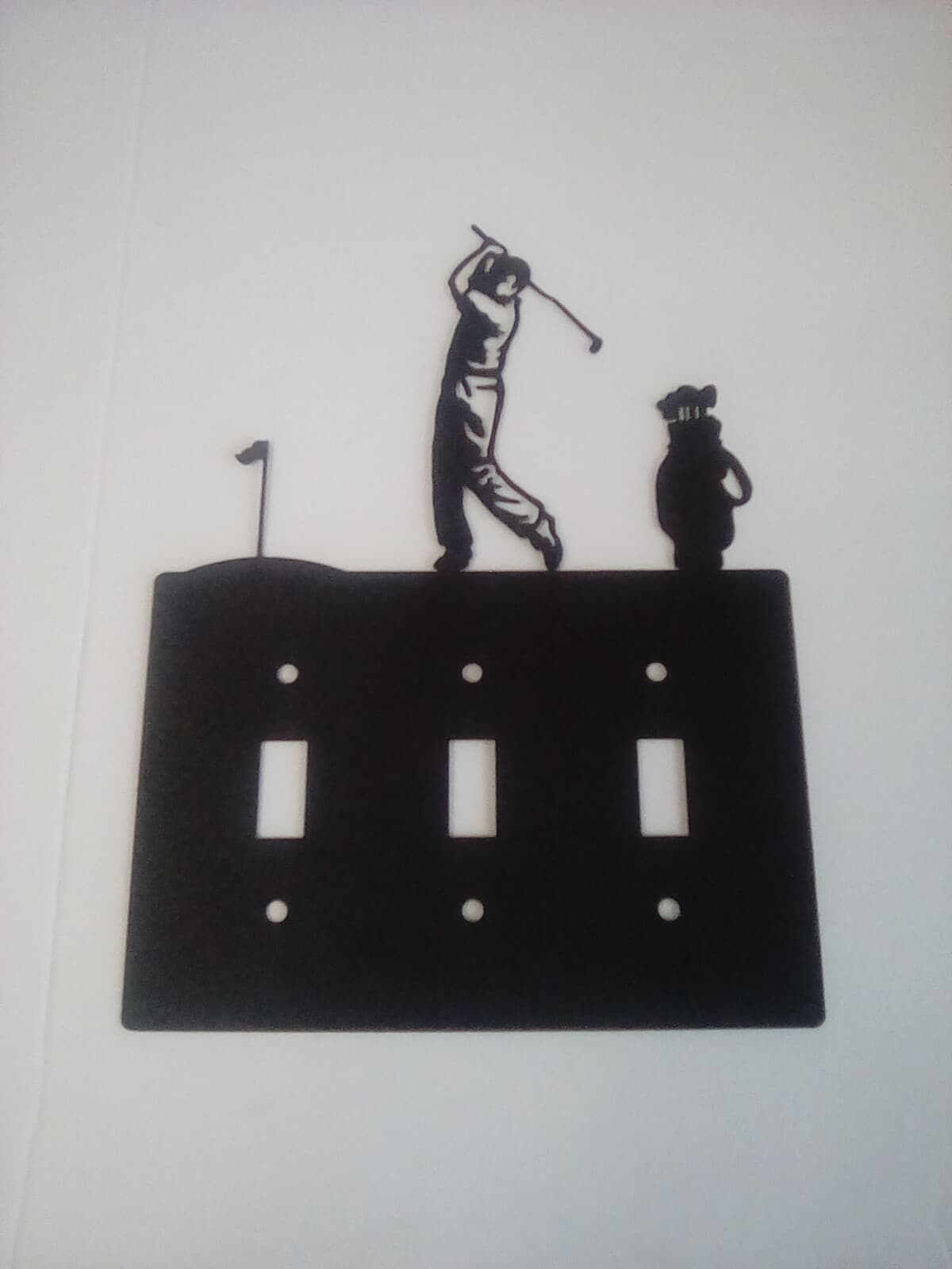 Golfer Golf Going Swing Switch Plate Cover Men Metal - Thumbnail 6