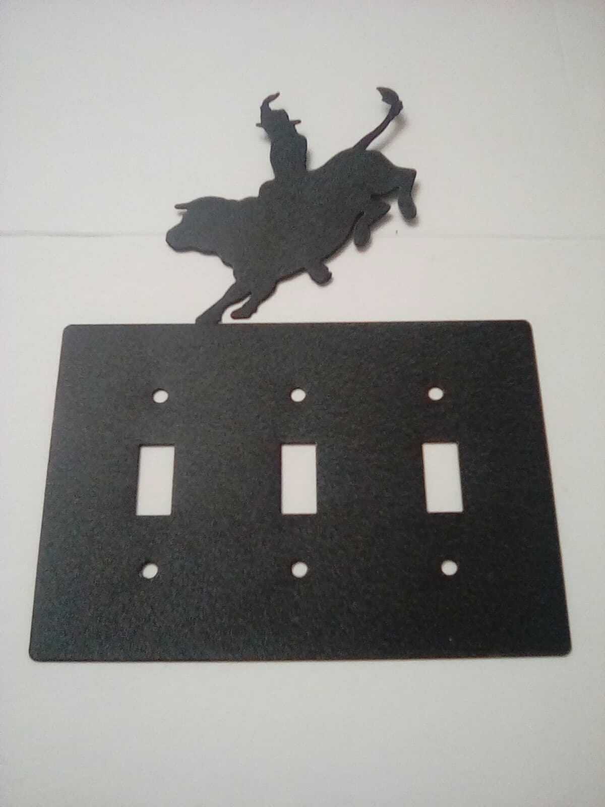 Switch Plate Cover Cowboy Bull Riding Rodeo Country Ranch Lodge Cabin Metal - Thumbnail 6