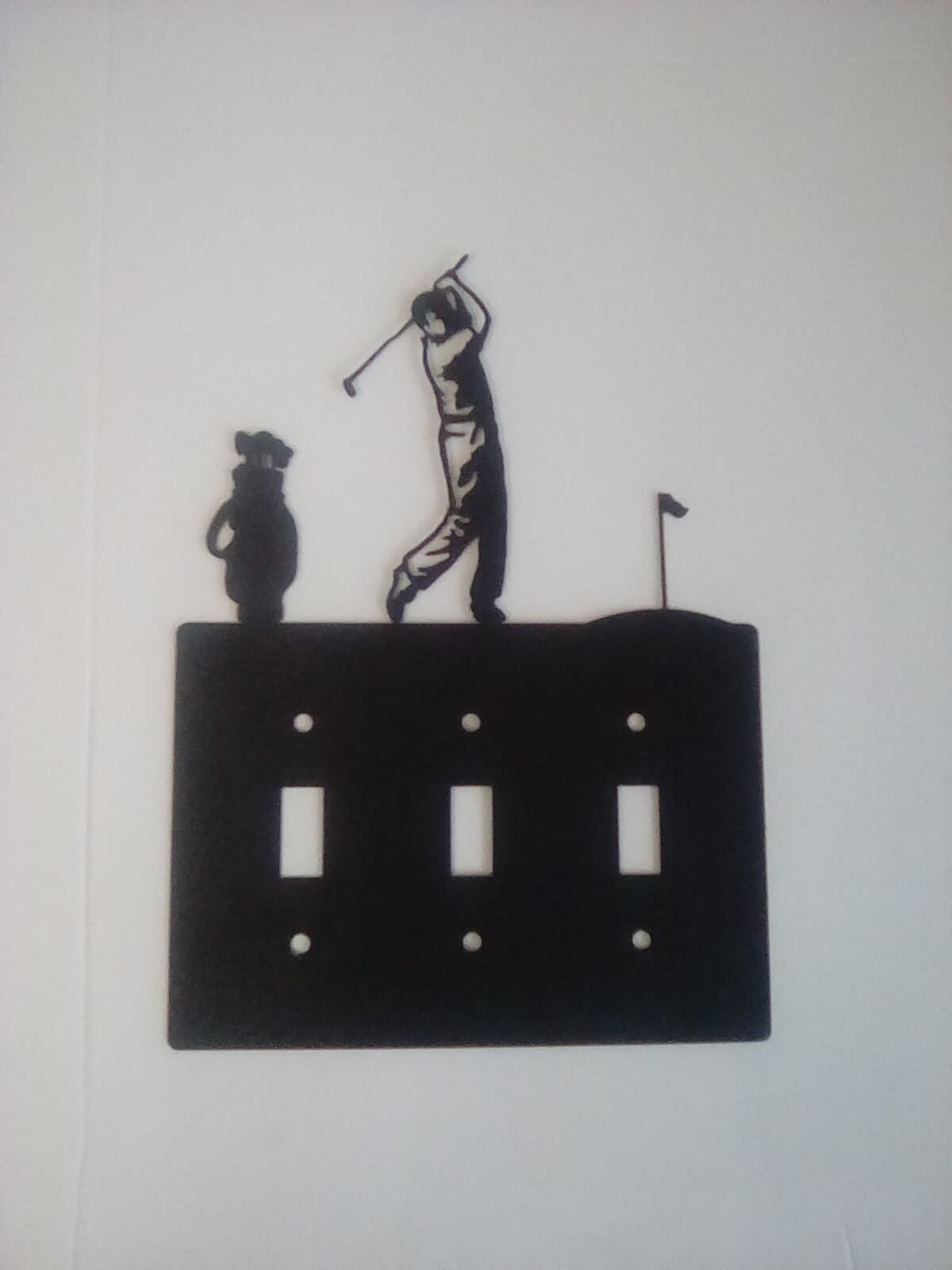 Golfer Golf Going Swing Switch Plate Cover Men Metal - Thumbnail 8