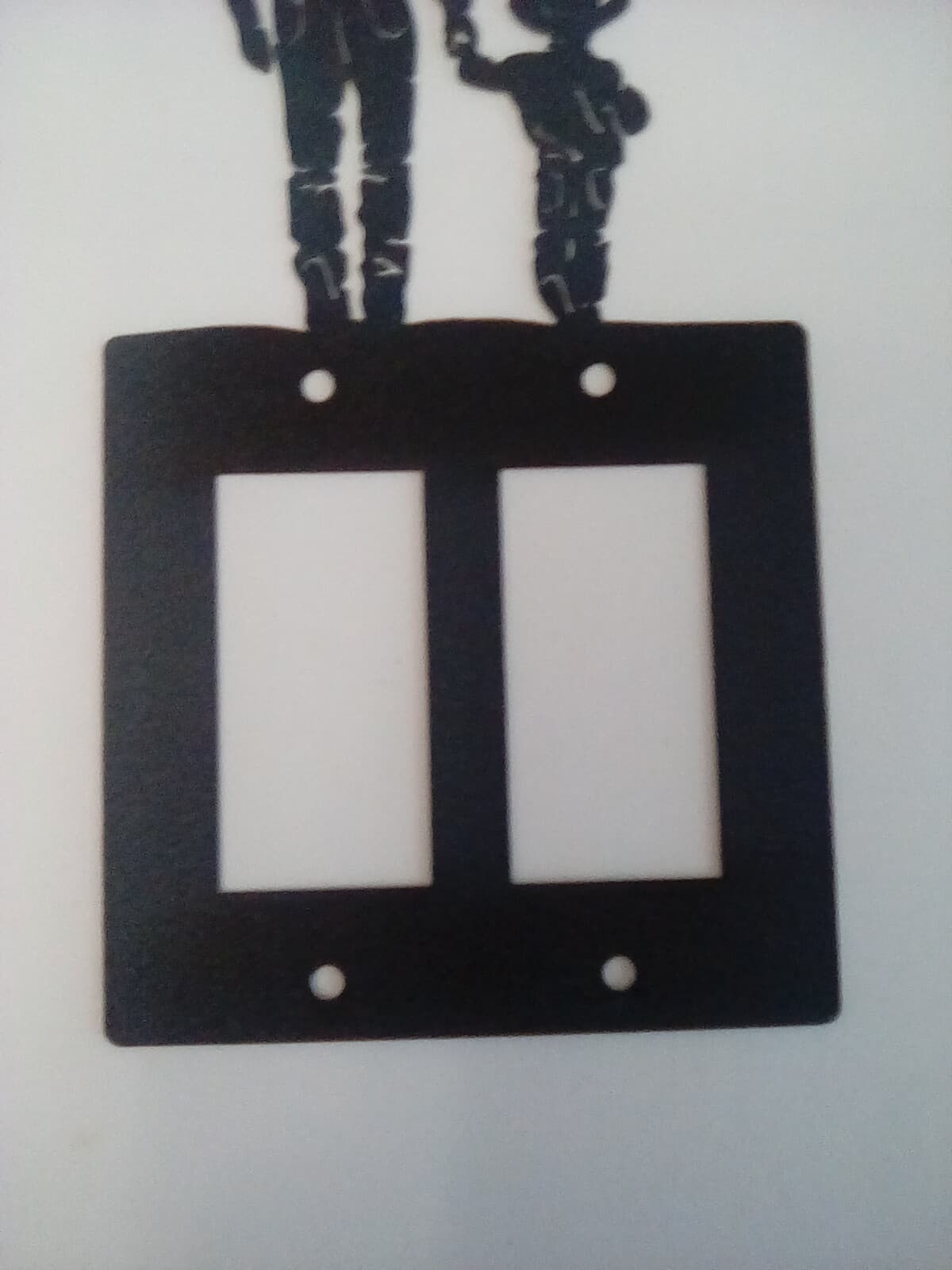 Cowboy And Son Walking Toggle Plate Cover Metal Silhouette Men Country Ranch - Thumbnail 4