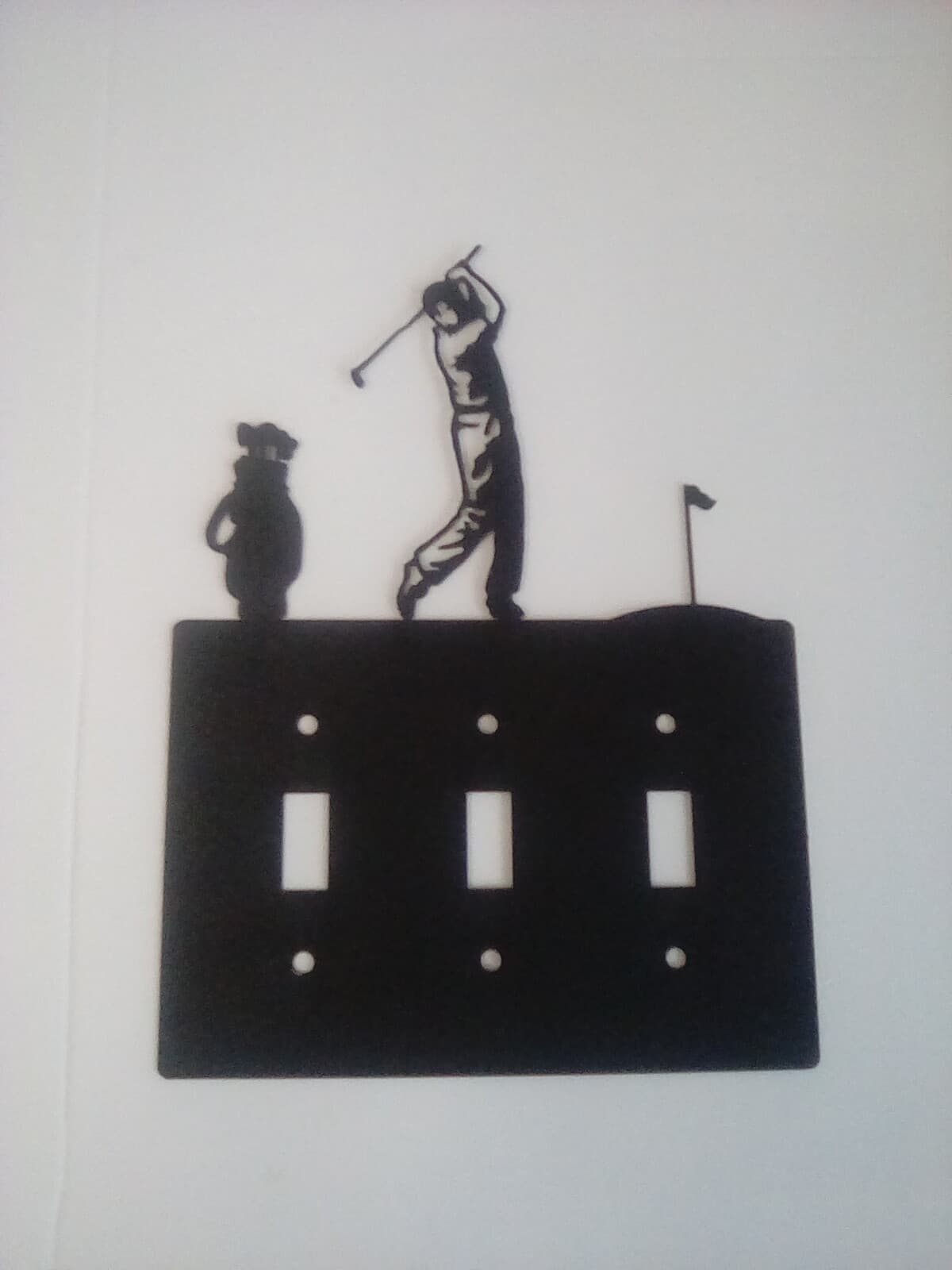 Golfer Golf Going Swing Switch Plate Cover Men Metal - Thumbnail 7
