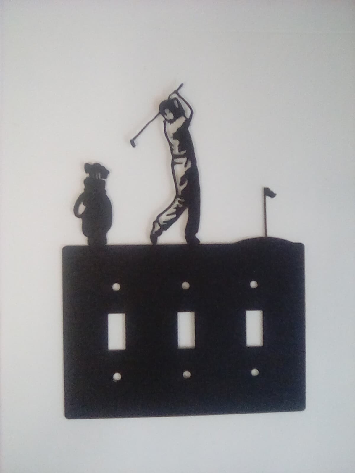 Golfer Golf Going Swing Switch Plate Cover Men Metal - Thumbnail 3